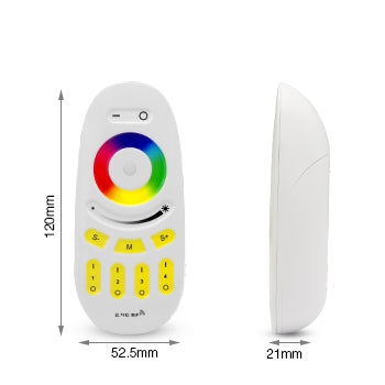 2.4GHz RGB + CCT Touch RF Remote Controller 4-Zone Group Control Unit