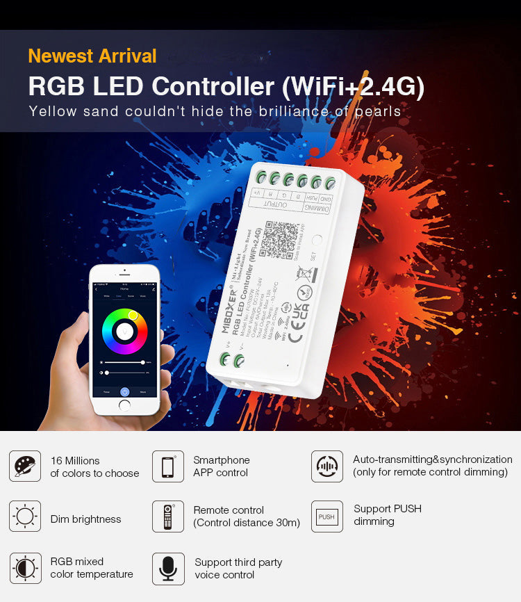 FluxTech ® WiFi Smart RGB LED Strip Controller