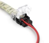 FluxTech 2-Pin LED Strip to Wire Connector for 10mm Waterproof 5050 LED Strip