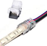 FluxTech - 4-Pin RGB LED Strip to Wire Connector for 10mm Watreproof 5050 LED Strip Light