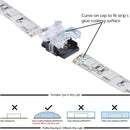 FluxTech - 4-Pin RGB LED Strip to Strip Connector for 10mm Waterproof 5050 LED Strip Light