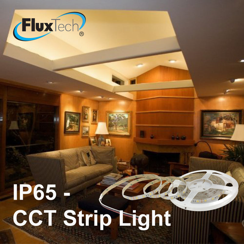 Waterproof  IP65 High Power 2in1 CCT Colour Temperature Changing Strip Light - Low Voltage