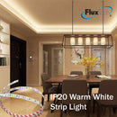 FluxTech - IP20 High Power Warm White Colour Strip Light - Low Voltage